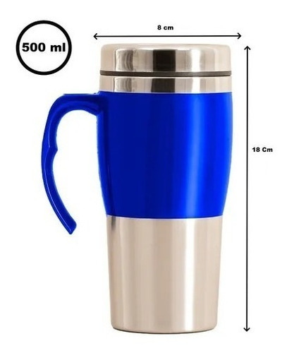 Imagen 2 de 6 de Vaso Jarro Térmico Acero Inoxidable 500 Ml Original Piu