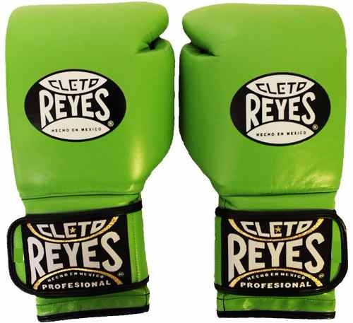 Guantes Box Cleto Reyes Cierre De Contacto Verdes 14 Onzas.