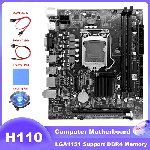 La Placa Base De Computadora H110 Lga1151 Es Compatible Con