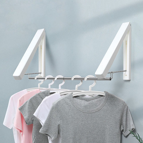 Laundry Hanger Retractable Wall Mounted White