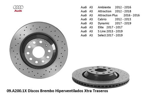 Brembo 09.a200.1x Discos Hiperventilados Tras. 310x22x48.2/5