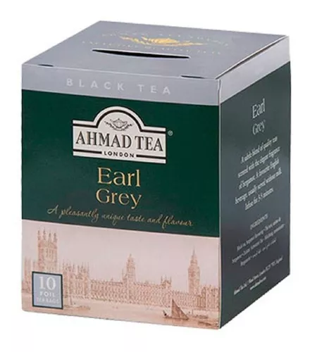 Chá Preto Earl Grey Ahmad Tea London, 10 Saquinhos de Chá, 20g