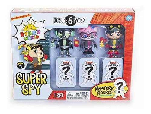 Ryan's World Super Spy Spy 6 Pack Figuras, Mystery 219r8