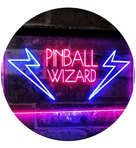 Pinball Wizard Game Room Display Bar Beer Club Señal Neon Do