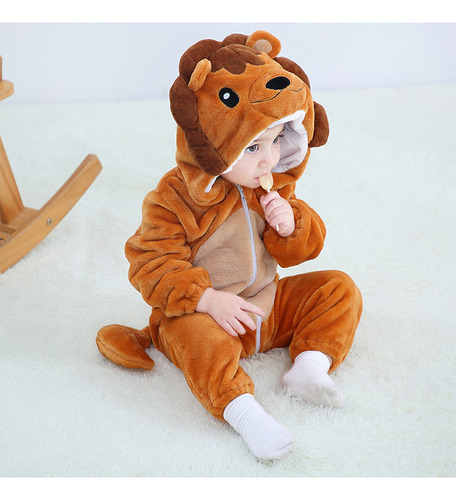 Pijama Onesie Disfraz Bebe Michley Leon Tigre Lobo Leopardo
