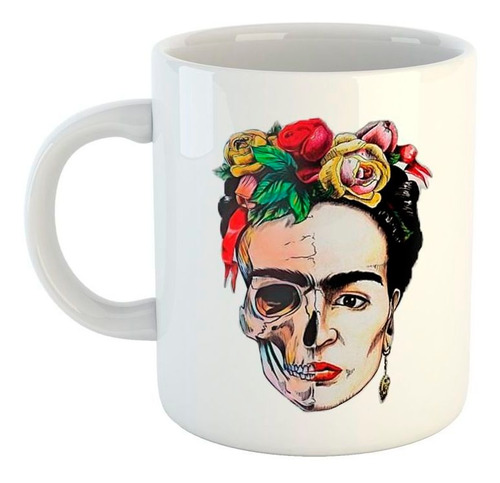 Taza De Ceramica Frida Kahlo Art Calavera
