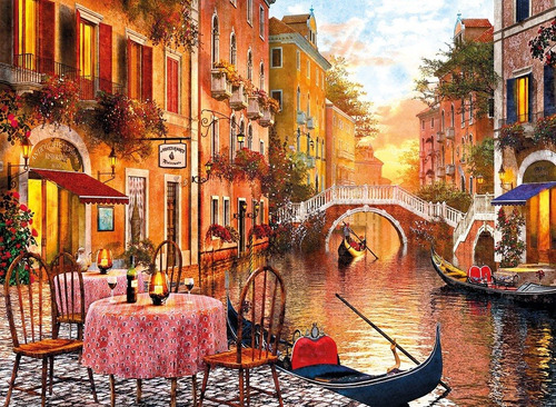 Atardecer En Venecia Canal Rompecabezas 1500 Pz Clementoni