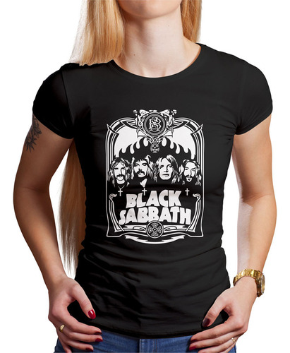 Polo Dama Black Sabbath Faces (d0543 Boleto.store)