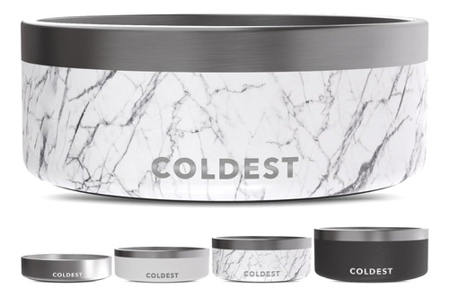 Coldest Dog Bowl - Cuencos De Acero Inoxidable Antideslizant