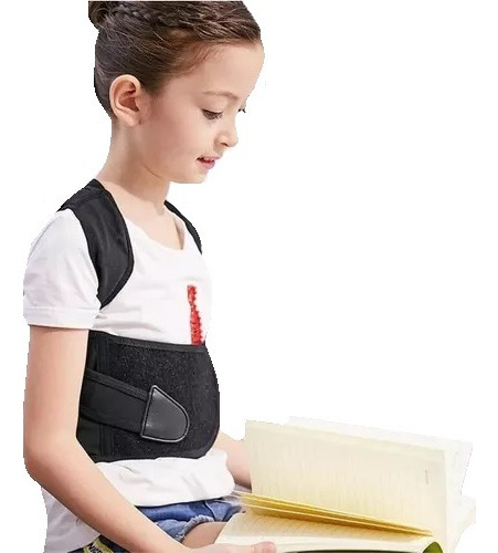 Corrector Postura Lumbar Niños Faja Espalda Velcro Ajustable