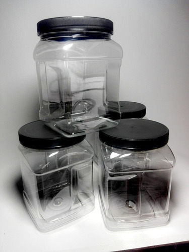 Frasco, Pote 1500ml Pet Con Tapa (pack De 3 Unidades)