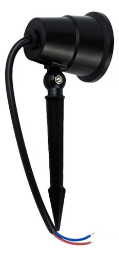 Kit 10 Un Luminária Espeto Ip67 Jardim 9w Luz Gramado Slim Carcaça Preto Luz Branco-quente 110v/220v