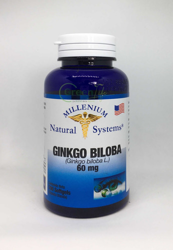 Ginkgo Biloba 60mg 100 Cáps Circulación, Oxigenador Cerebral