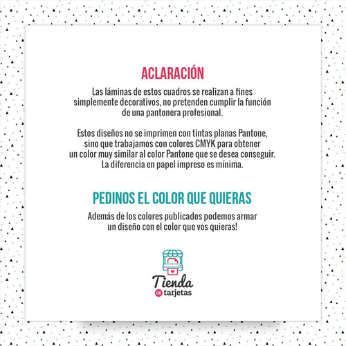 Imagen 6 de 6 de Cuadro Lámina Colores Pantone Marco Madera Nórdico + Vidrio