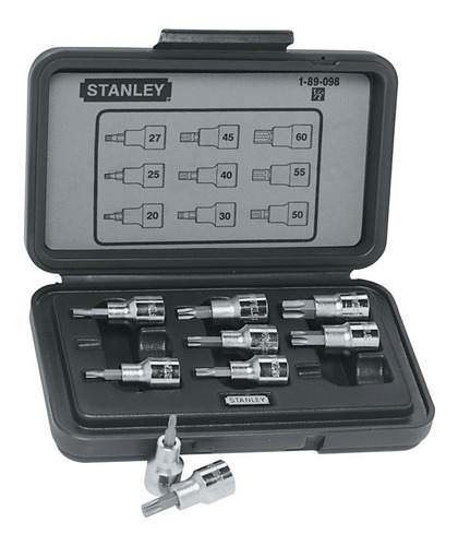 Jogo De Soquete Torx De 1/2 Pol T20-t60 9 Pçs Stanley 89-098