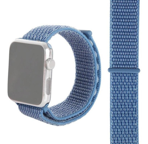 Correa Para Apple Watch 38 Y 40mm, Con Velcro. Celeste