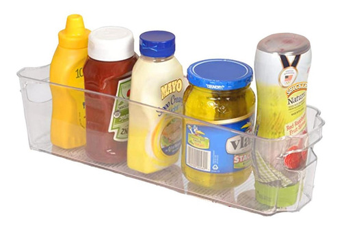 Imagen 2 de 9 de Organizador Para Refrigerador Plástico Transparente 36 Cm