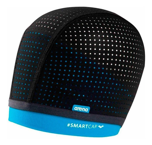 Touca De Natação Smartcap Aqua Fitness Arena Cabelos Longos Cor Preto