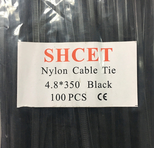 Imagen 3 de 4 de Shcet 5*350 Sujetador Tie Wrap Cable Ties 350mm 50lb 100und