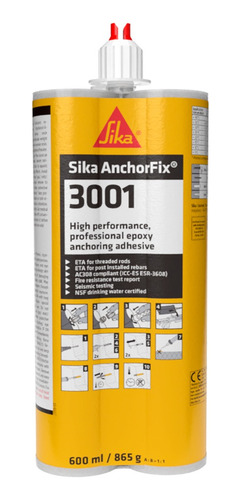 Adhesivo Epóxico Para Anclajes Sika Anchorfix -3001