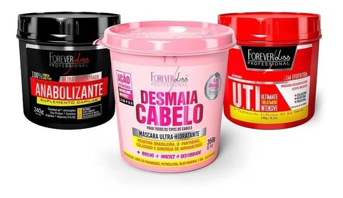 Cronograma Capilar Uti 240g Desmaia Cabelo 350g Anabolizante