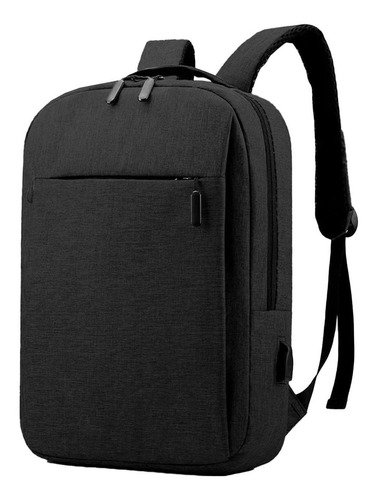 Mochila Masculina Escolar Notebook Entrada Pra Carregador Cor Preta