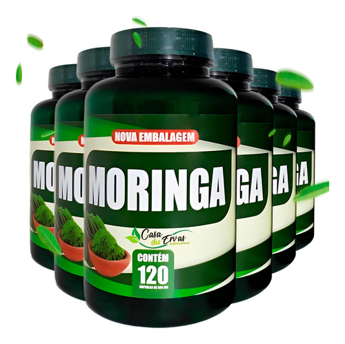 Kit C/6 Muringaá - 720 Cápsulas 500mg Sem Sabor