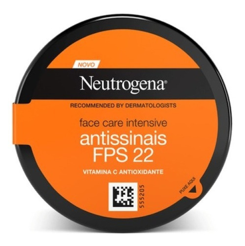 Creme Facial Neutrogena Antissinais Vitamina C Fps22 Momento de aplicação Dia Tipo de pele Normal