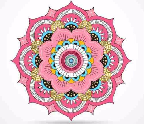 Vinilo Decorativo Mandala Mantra Rosa