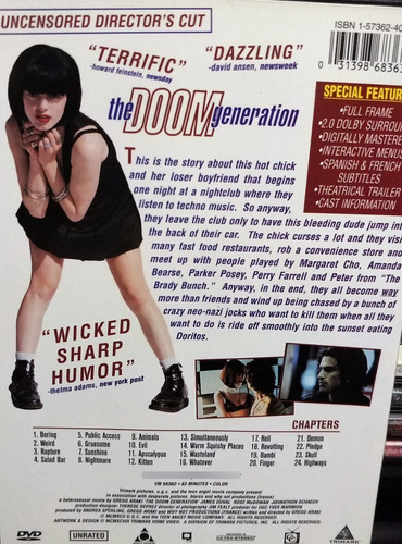 The Doom Generation Import Movie Unrated Directors Cut Dvd (Usado)