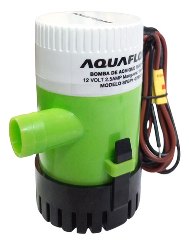 Bomba De Achique Nautica 750 Gph 12v Aquafloat 3/4-19mm