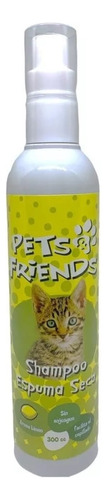 Pets Friends® Shampoo Espuma Seca Aroma Limón 300cc Gatos
