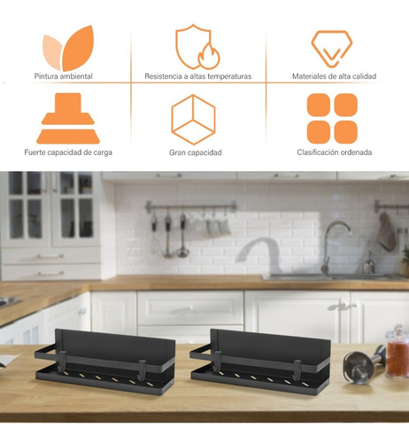 Imagen 3 de 8 de Organizaciones Para Cocina Baños Magnético Y Acero Inoxidabl
