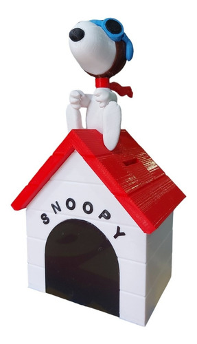 Figura Snoopy Alcancia Baron Rojo