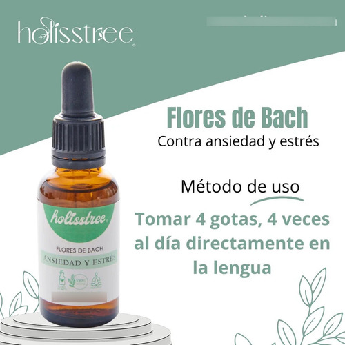 2 Frascos De Flores De Bach Ansiedad Y Estres Holisstree
