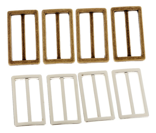 8pcs Hebillas Ajustables Correa Slide 3 Bar Adjusters \u0026