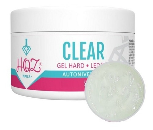 Gel Hard De Unha Hqz Clear Alongamento 25g - Anvisa