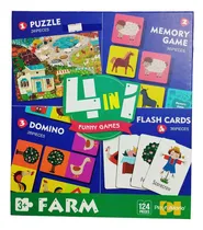 Comprar Juegos Granja 4 En 1  Puzzle Domino Mundo Kanata