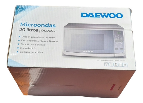 Horno Microondas Daewoo D120dcl Digital 6 Niveles 20l 700w