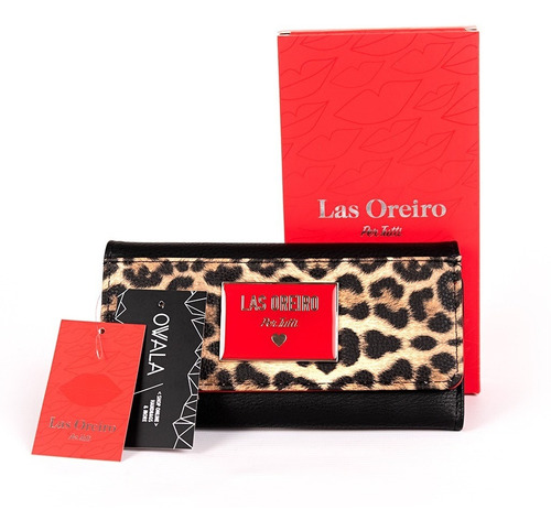 Imagen 4 de 7 de Billetera Mujer Las Oreiro Animal Print Cuero Sintetico Dama