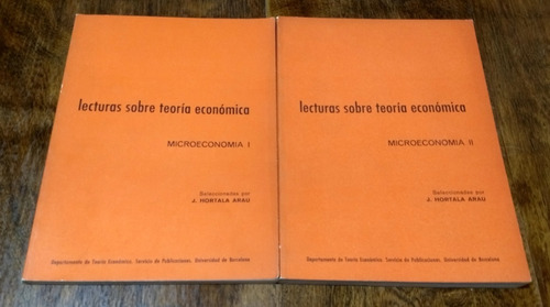 Lecturas Sobre Teoria Economica Microeconomia - Arau 2 Tomos