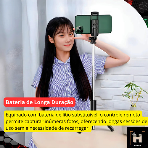 Bastão Selfie Tripé Ajustável Com Controle Para Smartphone