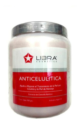 Libra Crema  Anticelulitica Para Masajes Con Centella X 980g