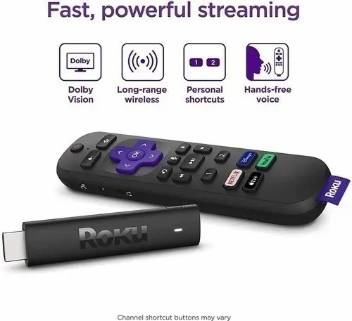 Imagen 3 de 9 de Roku Streaming Stick 3820 4k Remoto C/ Voz Netflix Disney