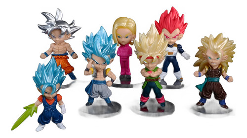 Set De 7 Pcs Dragon Ball Z Figura De Coleccion - Gohan Goku