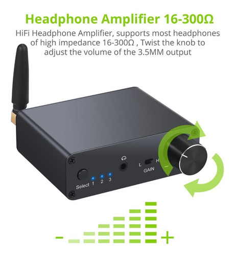 Convertidor Compatible Con Bluetooth 192k Con Amplificador