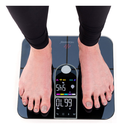 Balança Corporal Inteligente Bioimpedância Bio Plus Preta Cor Preto