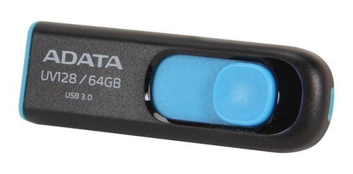Imagen 1 de 1 de Memoria USB Adata UV128 64GB 3.2 Gen 1 negro y azul