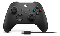Comprar Control Inalámbrico Xbox Series X\u002Fs\u002Fone Carbon Black con Cable Usc C Negro