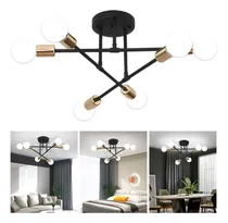 Comprar Lámpara De Techo Colgante Y Moderna Con 6 Luces Estructura Negro Lamparas colgantes lamparas para recamara luces para cuarto lampara fluorescente focos led para casa lamparas colgantes decorativas